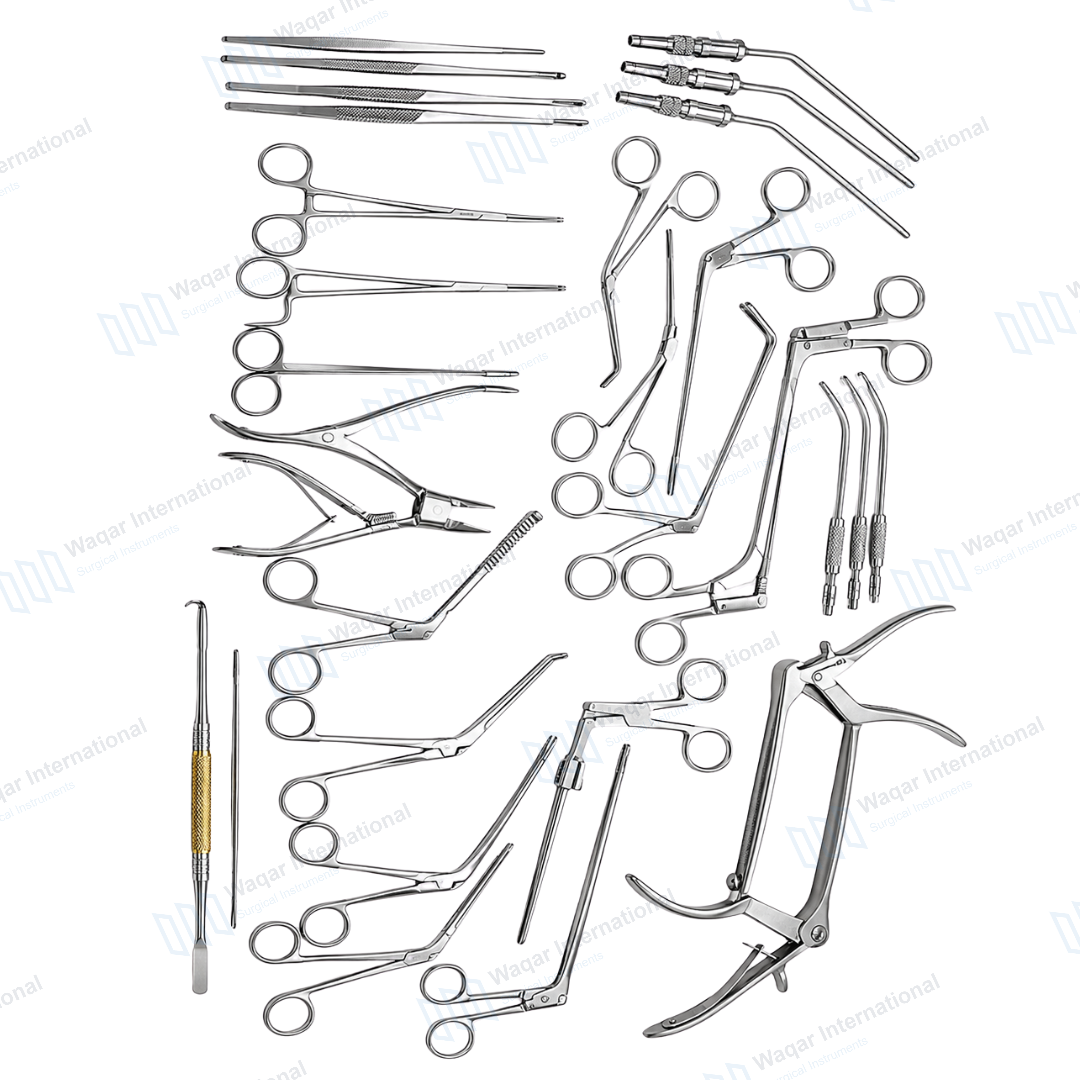 FESS Stainless Steel Reusable Surgery Instrument Set-03 Endoscopic — surgical instruments manufactured by Waqar International, Sialkot