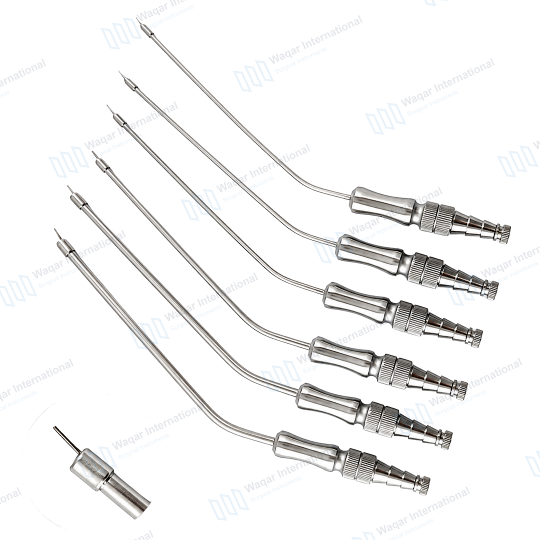 Frazier Suction Tubes Ball Tip Set 6-Piece Neurosurgery Surgical — surgical instruments manufactured by Waqar International, Sialkot