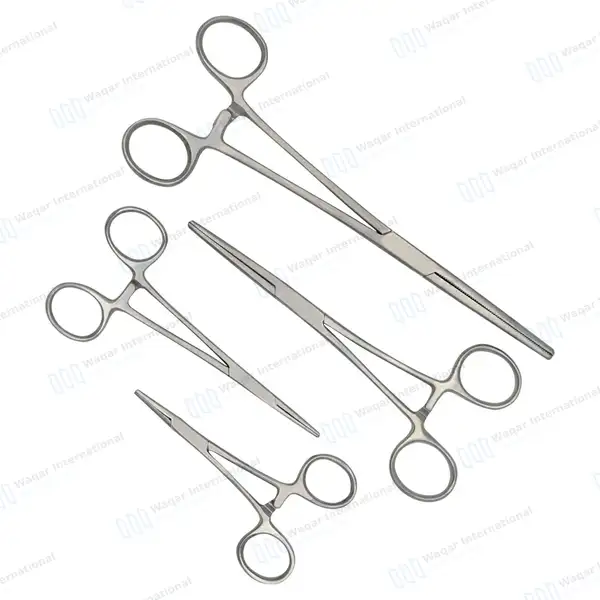 4 Straight Hemostat Set 3.5”, 5″, 6.25″ & 8″ - surgical instruments manufactured by Waqar International, Sialkot - view 2