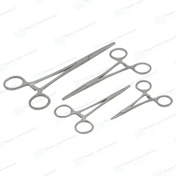 4 Straight Hemostat Set 3.5”, 5″, 6.25″ & 8″ - surgical instruments manufactured by Waqar International, Sialkot - view 3