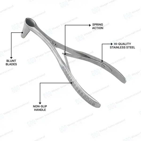 Large Vienna Nasal Speculum 35mm Blade ENT Instrument - surgical instruments manufactured by Waqar International, Sialkot - view 2