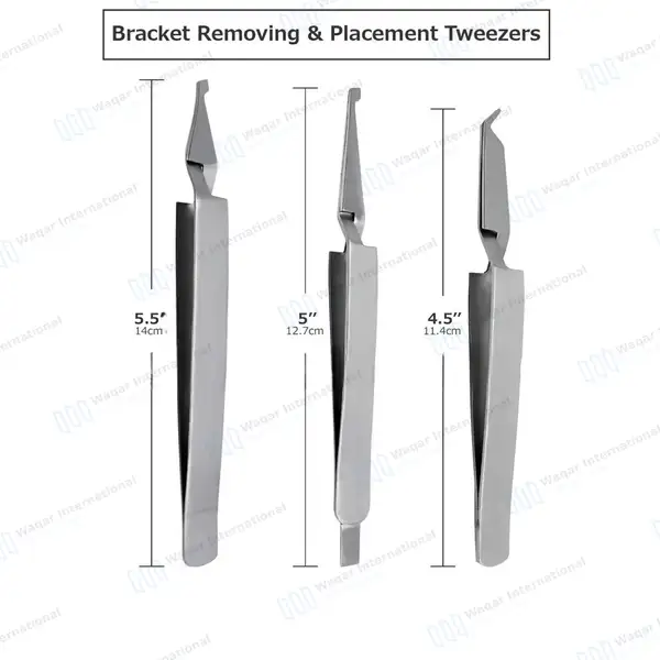 3 Dental De Bonding Bracket Removing Placing Tweezers Pliers - surgical instruments manufactured by Waqar International, Sialkot - view 3