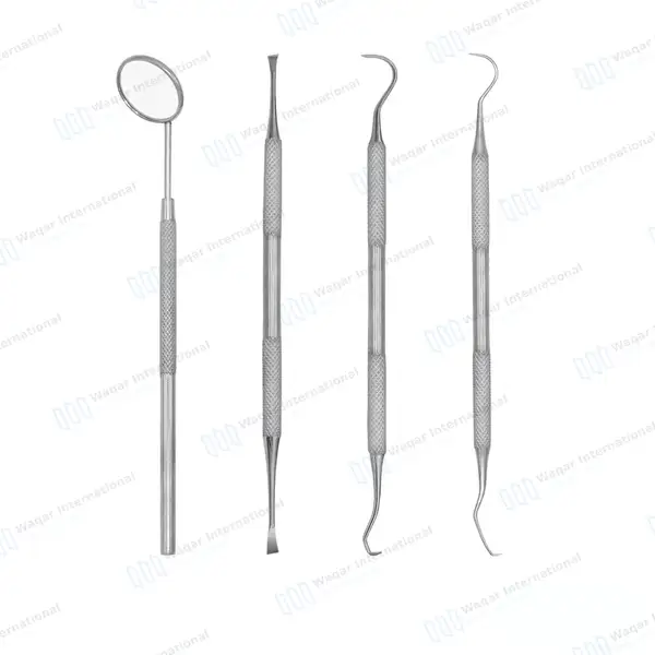 4 Pcs Dental Tartar Calculus Plaque Remover Set - surgical instruments manufactured by Waqar International, Sialkot - view 6