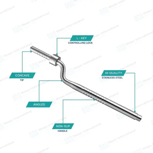 11 Pcs Sinus Lift Osteotomes Concave Tips with Lucae Mallet Set - surgical instruments manufactured by Waqar International, Sialkot - view 5