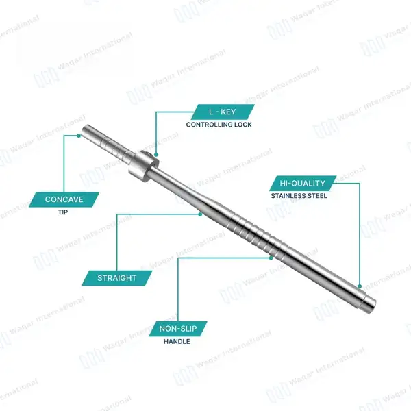 11 Pcs Sinus Lift Osteotomes Concave Tips with Lucae Mallet Set - surgical instruments manufactured by Waqar International, Sialkot - view 6