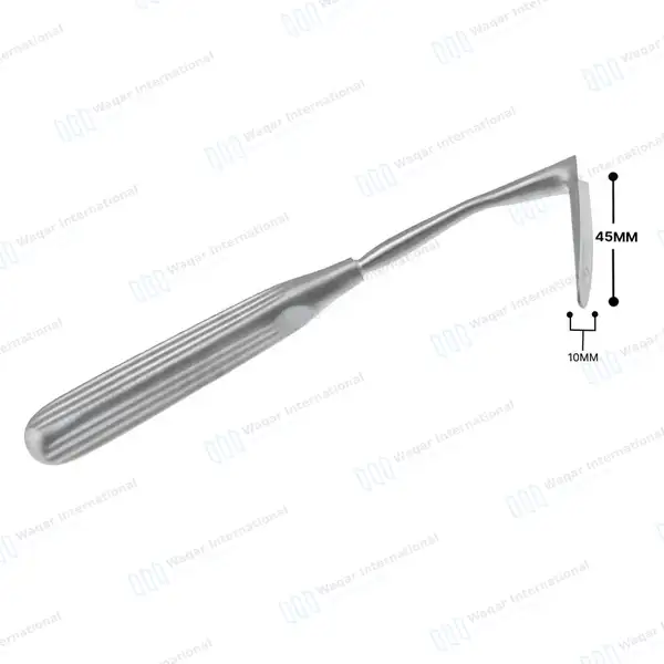 Aufricht Nasal Retractor Speculum 6 1/2″ Solid Blade 45mm Long - surgical instruments manufactured by Waqar International, Sialkot - view 2