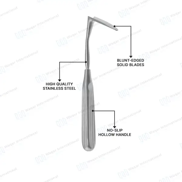 Aufricht Nasal Retractor Speculum 6 1/2″ Solid Blade 45mm Long - surgical instruments manufactured by Waqar International, Sialkot - view 3
