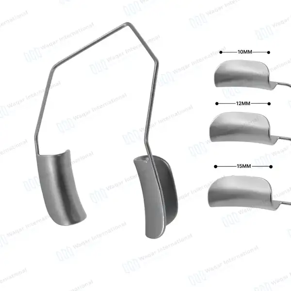 3 Barraquer Wire Speculum with Solid Blades 10mm, 12mm & 15mm - surgical instruments manufactured by Waqar International, Sialkot - view 3