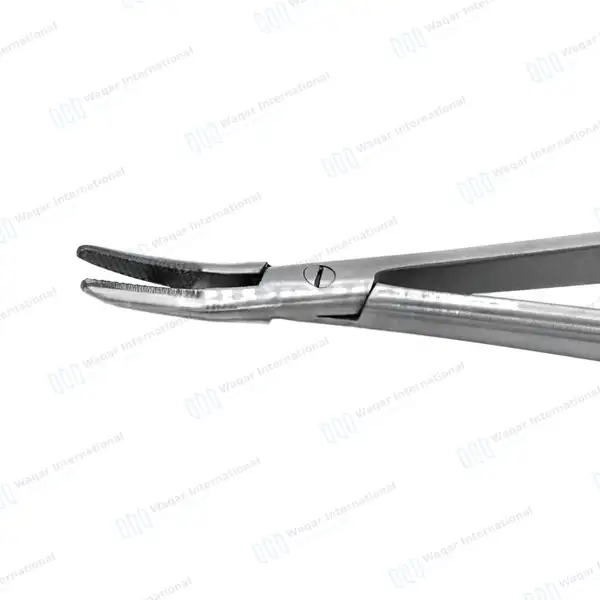 T/C Castroviejo Needle Holder Curved Serrated Tips with Lock - surgical instruments manufactured by Waqar International, Sialkot - view 3