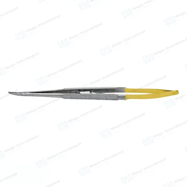 T/C Castroviejo Needle Holder Curved Serrated Tips with Lock - surgical instruments manufactured by Waqar International, Sialkot - view 6