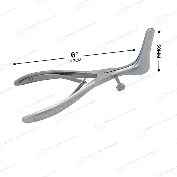 Cottle Nasal Speculum 6″ with 35mm, 50mm, 75mm, 90mm Blades - surgical instruments manufactured by Waqar International, Sialkot - view 2