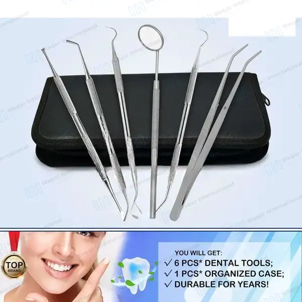 6 Pcs Professional Dental Tools Oral Hygiene Kit with Case - surgical instruments manufactured by Waqar International, Sialkot - view 5