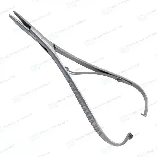 Mathieu Needle Holder Ligature Elastic Placing Plier 5.5″ Serrated Tips - surgical instruments manufactured by Waqar International, Sialkot - view 2