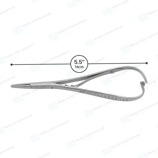 Mathieu Needle Holder Ligature Elastic Placing Plier 5.5″ Serrated Tips - surgical instruments manufactured by Waqar International, Sialkot - view 3