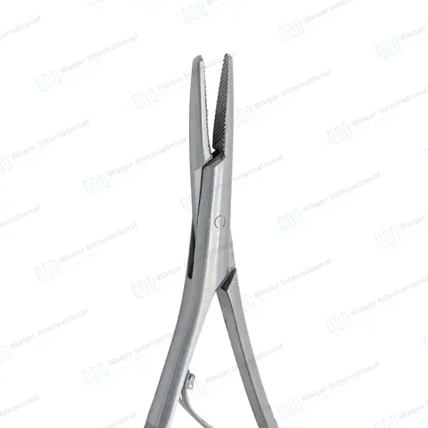Mathieu Needle Holder Ligature Elastic Placing Plier 5.5″ Serrated Tips - surgical instruments manufactured by Waqar International, Sialkot - view 4