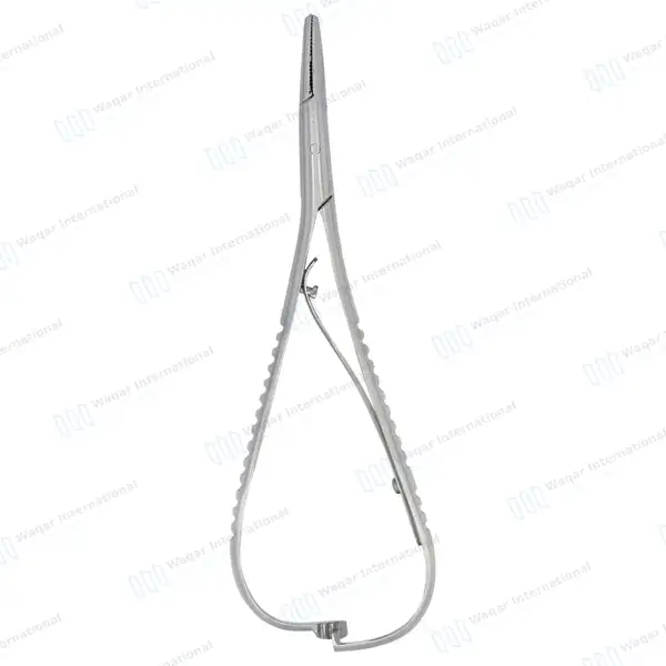 Mathieu Needle Holder Ligature Elastic Placing Plier 5.5″ Serrated Tips - surgical instruments manufactured by Waqar International, Sialkot - view 8