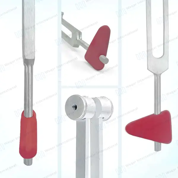 C128 Tuning Fork with Taylor Percussion Hammer 2 in 1 Combo - surgical instruments manufactured by Waqar International, Sialkot - view 3