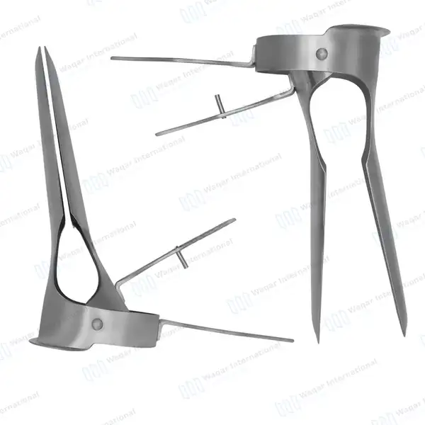 Veterinary Vaginal Speculum 10.5″ (27cm) with Two Blades - surgical instruments manufactured by Waqar International, Sialkot - view 6