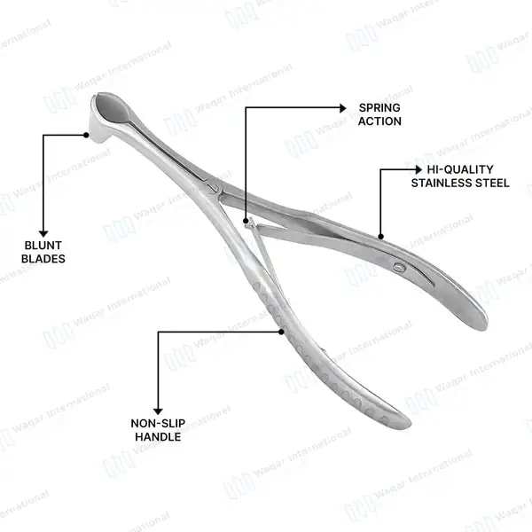 Small Vienna Nasal Speculum 23mm Blade ENT Instrument - surgical instruments manufactured by Waqar International, Sialkot - view 4