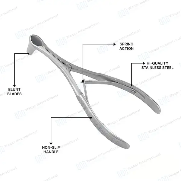 Medium Vienna Nasal Speculum 30mm Blade ENT Instrument - surgical instruments manufactured by Waqar International, Sialkot - view 4