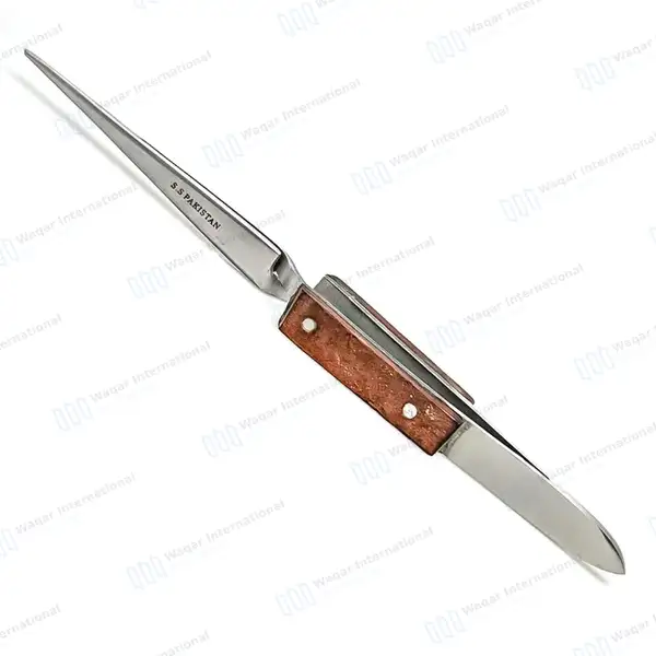 Fiber Grip Self Locking Soldering Tweezer 6.5″ Straight - surgical instruments manufactured by Waqar International, Sialkot - view 2