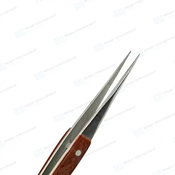 Fiber Grip Self Locking Soldering Tweezer 6.5″ Straight - surgical instruments manufactured by Waqar International, Sialkot - view 3