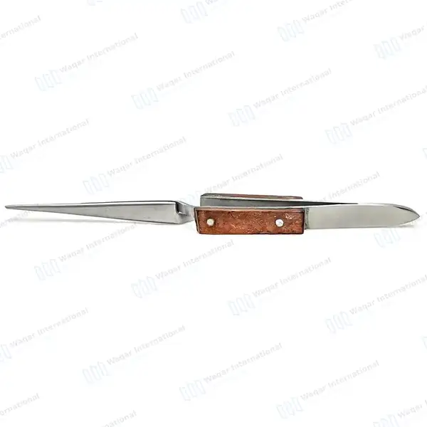 Fiber Grip Self Locking Soldering Tweezer 6.5″ Straight - surgical instruments manufactured by Waqar International, Sialkot - view 4