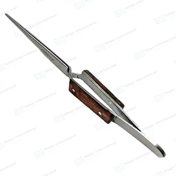 Fiber Grip Self Locking Soldering Tweezer 6.5″ Straight - surgical instruments manufactured by Waqar International, Sialkot - view 5