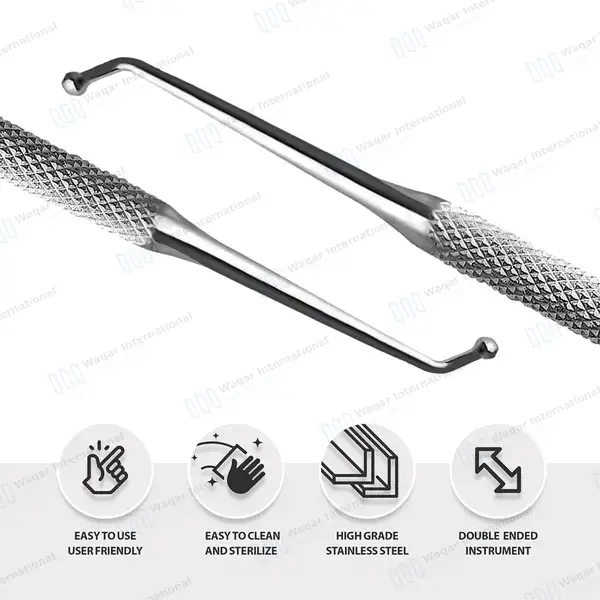 6 Ball Burnisher #1 Double Ended Dental Amalgam Instruments - dental instruments manufactured by Waqar International, Sialkot - view 5