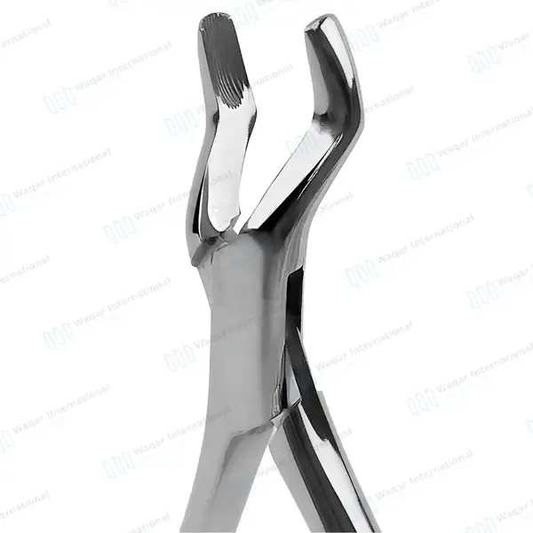3 Dental Tooth Extracting Forceps #10S with Serrated Jaws - dental instruments manufactured by Waqar International, Sialkot - view 3