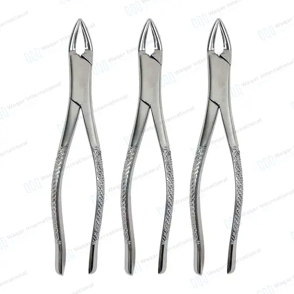3 Dental Extraction Forceps #150 Upper Incisors, Root Teeth - dental instruments manufactured by Waqar International, Sialkot - view 2