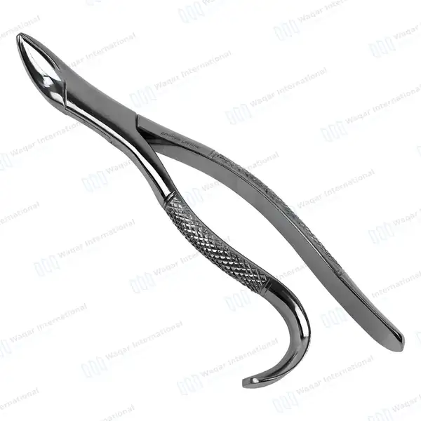 3 Extracting Forceps #103 for Lower Bicuspids, Incisors & Roots - dental instruments manufactured by Waqar International, Sialkot - view 2