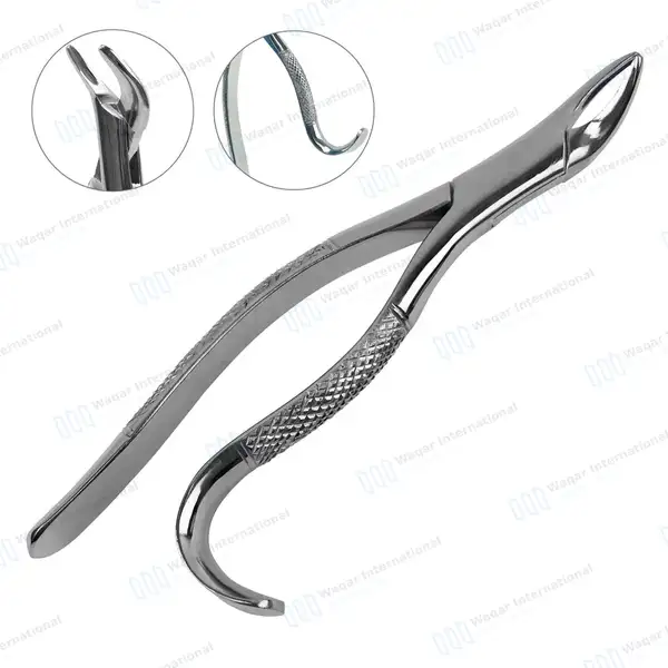 3 Extracting Forceps #103 for Lower Bicuspids, Incisors & Roots - dental instruments manufactured by Waqar International, Sialkot - view 9