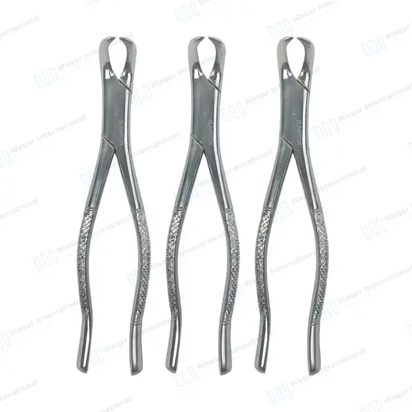 3 Pcs Dental Extracting Forceps #23 Cow Horn for Lower Molar - dental instruments manufactured by Waqar International, Sialkot - view 2