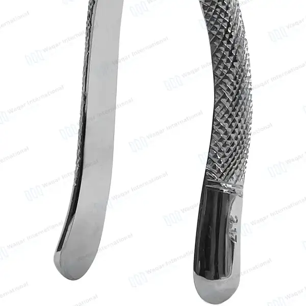 3 Dental Extracting Forceps #217 for 1st & 2nd Lower Molars - dental instruments manufactured by Waqar International, Sialkot - view 4