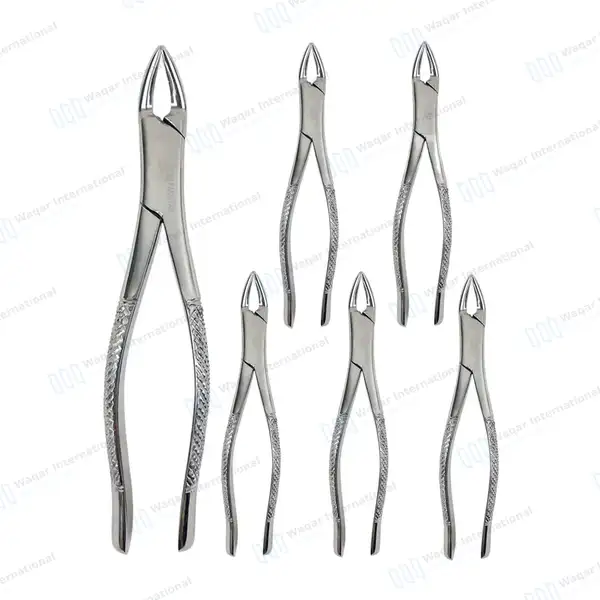 6 Dental Extraction Forceps #150 Upper Incisors, Root Teeth - dental instruments manufactured by Waqar International, Sialkot - view 2