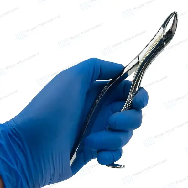 6 Extracting Forceps #103 for Lower Bicuspids, Incisors & Roots - dental instruments manufactured by Waqar International, Sialkot - view 8