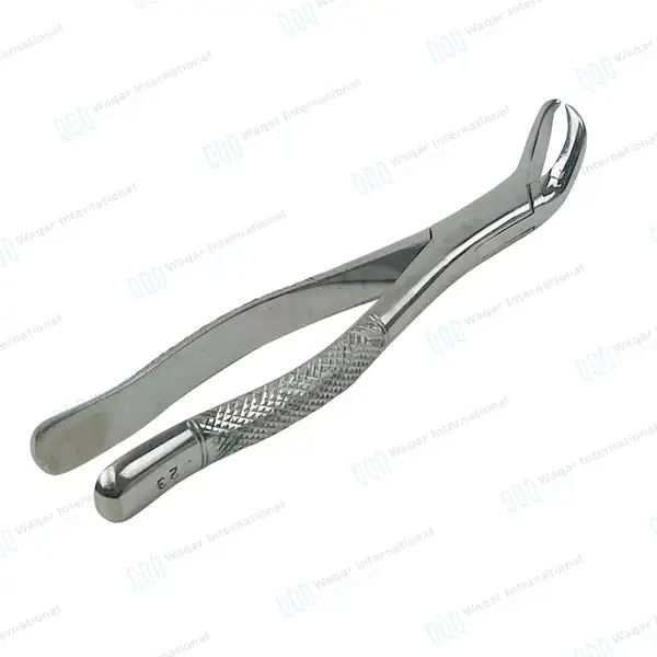 6 Pcs Dental Extracting Forceps #23 Cow Horn for Lower Molar - dental instruments manufactured by Waqar International, Sialkot - view 6