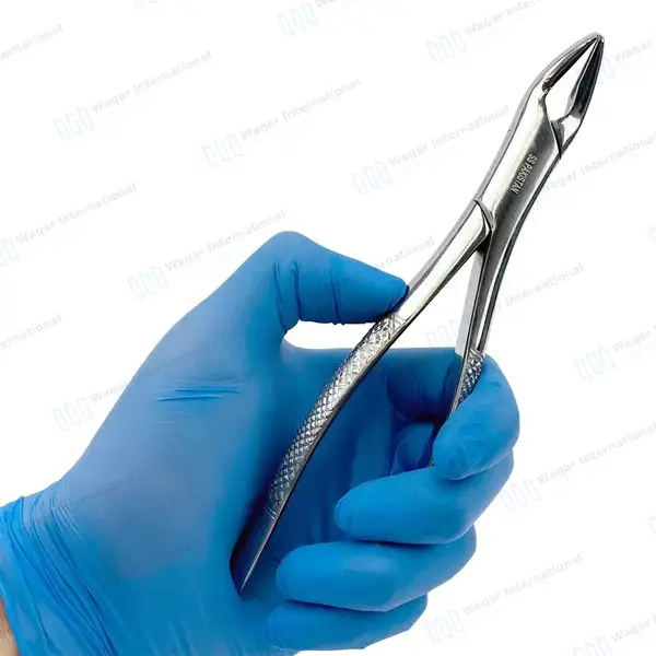6 Extracting Forceps #150A for Upper Inscisors, Cuspids and Bicuspids - dental instruments manufactured by Waqar International, Sialkot - view 8