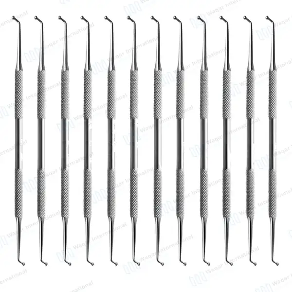 12 Pcs Dental Ball Burnisher #1 Double Ended - dental instruments manufactured by Waqar International, Sialkot - view 2