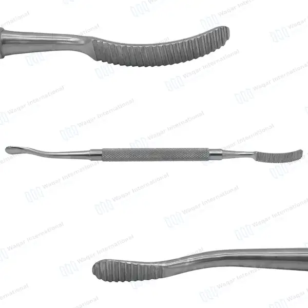 12 Dental Bone File #10 Double Ended 7″ Curved Up & Straight - dental instruments manufactured by Waqar International, Sialkot - view 7