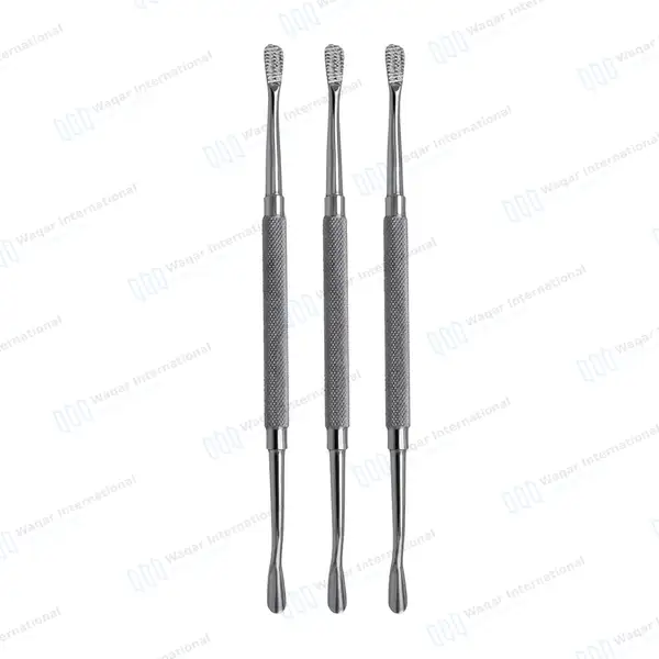 3 Pcs Bone File Set #12A Double Ended - dental instruments manufactured by Waqar International, Sialkot - view 2