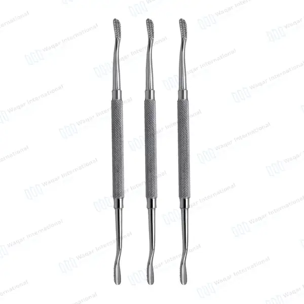 3 Pcs Dental Bone File #12CA Double Ended - dental instruments manufactured by Waqar International, Sialkot - view 2