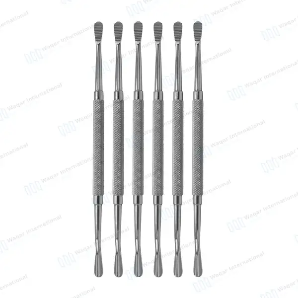 6 Howard Bone File #12 Double Ended - dental instruments manufactured by Waqar International, Sialkot - view 2