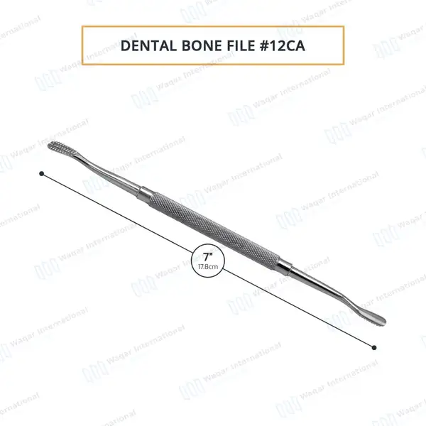 2 Pcs Dental Bone File #12CA Double Ended - dental instruments manufactured by Waqar International, Sialkot - view 3