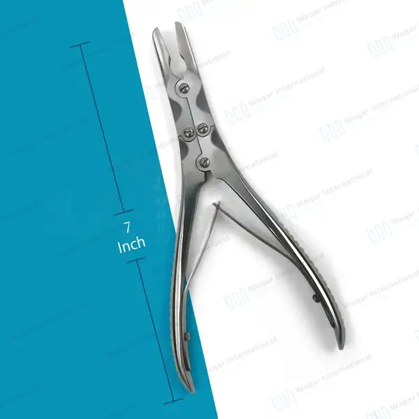 Beyer Bone Rongeur 7″ (17.8cm) Straight Jaws 3.5mm Wide - dental instruments manufactured by Waqar International, Sialkot - view 3