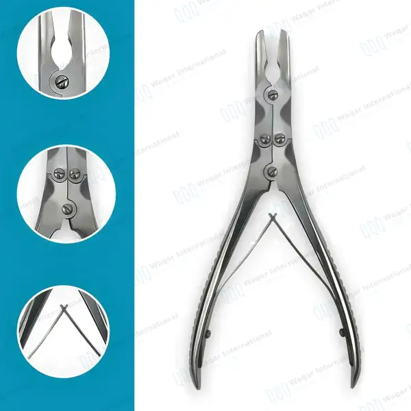 Beyer Bone Rongeur 7″ (17.8cm) Straight Jaws 3.5mm Wide - dental instruments manufactured by Waqar International, Sialkot - view 4
