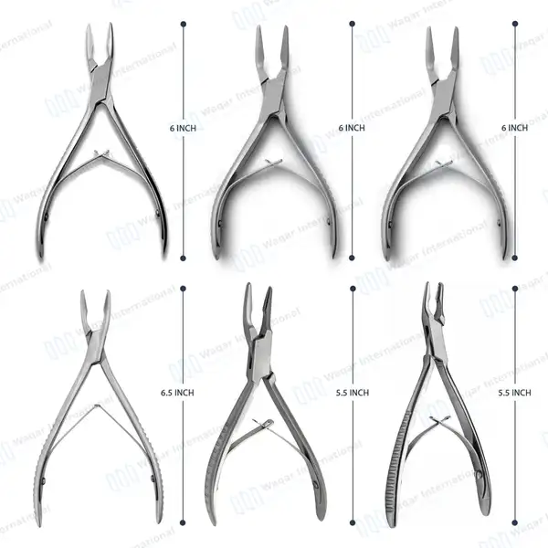 6 Bone Rongeurs Surgical Dental Oral Surgery Set - dental instruments manufactured by Waqar International, Sialkot - view 3