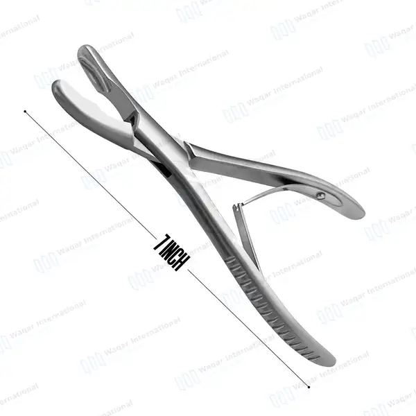 Luer Bone Rongeurs 7″ Curved 8x10mm Jaws - dental instruments manufactured by Waqar International, Sialkot - view 2
