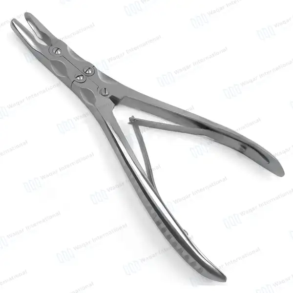 Beyer Bone Rongeur 7″ (17.8cm) Slight Curved Jaws 3.5mm Wide - dental instruments manufactured by Waqar International, Sialkot - view 2